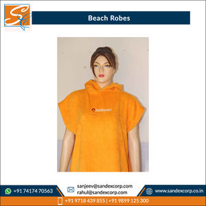 Logotipo personalizado e impresión de la mejor calidad, colores sólidos, tamaño personalizado 100%, batas de playa de algodón de rizo, exportador en India - Product Image 4