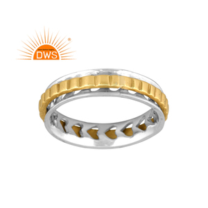 Handmade Fine Sterling Silver Unisex <b>Spinner</b> Statement Band <b>Ring</b> Silver Jewelry Manufacturer - Product Image 1