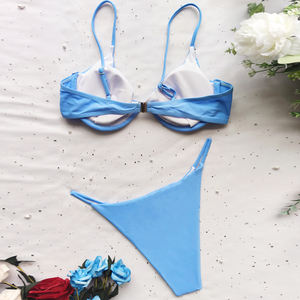 Traje <span class=keywords><strong>de</strong></span> baño push up personalizado Nuevo conjunto <span class=keywords><strong>de</strong></span> bikini <span class=keywords><strong>de</strong></span> retazos para mujer Traje <span class=keywords><strong>de</strong></span> baño brasileño sexy - Product Image 4