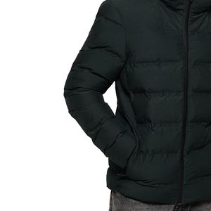 Chaquetas acolchadas de invierno informales para hombre con capucha de talla grande cierre de cremallera poliéster de punto lavado y algodón relleno cálido - Product Image 5