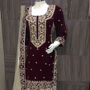 2019 belle indienne/pakistanaise grande taille femmes Shalwar Kamiz élégante robe de mariage/fête - Product Image 1