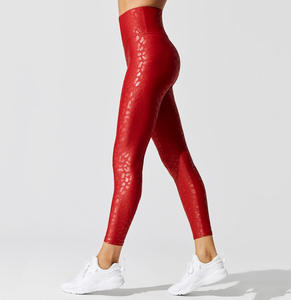 Nuevo hecho a medida de cintura alta Yoga entrenamiento Fitness gimnasio Yoga elegante brillante estampado Leggings - Product Image 4