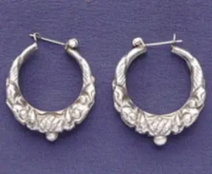 Traditional Hoop Silver Earrings