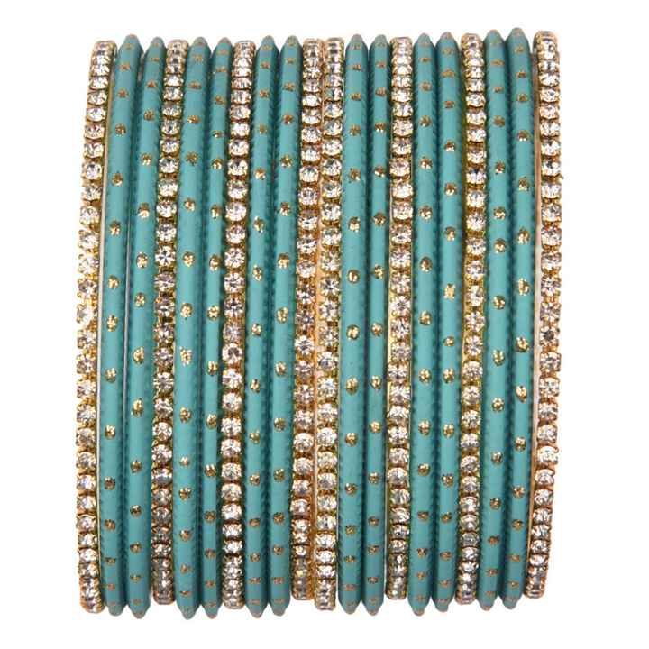 Indian Jewelry Bangle Set CZ Metal Bangle Bracelet Bridal