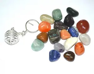 LLavero de jaula caída de piedras preciosas, mezcla de piedras preciosas, en línea - Product Image 1