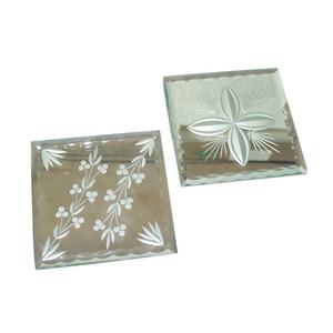 <b>Glass</b> Coasters Engraved <b>Glass</b> Coaster <b>Table</b> Decor Coasters Set Printed Round Office Coffee Dining Party Custom - Product Image 1