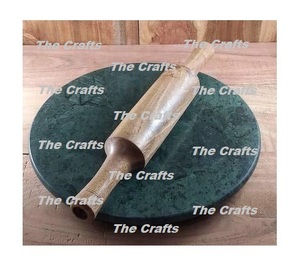 Planche à rouler en marbre de couleur verte de la plus grande qualité avec rouleau à pâtisserie en bois pour la cuisine à bas prix - Product Image 3