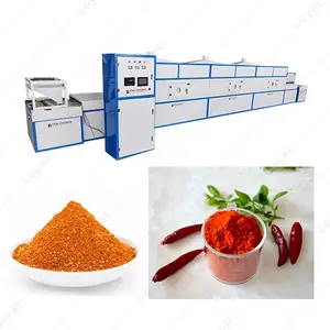 Máquina de secado de esterilización de microondas, polvo de Paprika continuo