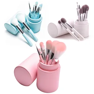 Makeup brushes free samples Custom Beauty Needs Cute 8Pcs Pink Colorful Your Own Logo Travel Cosmetic Makeup Brush Set