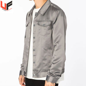 Vestes en satin pour hommes de bonne qualité Doublure personnalisée en polyester 100% avec impression par sublimation de couleurs unies avec logo personnalisé - Product Image 2