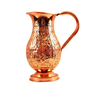 Pichet à eau en cuivre pur gaufré de luxe moderne Décoration intérieure pour une bonne santé Utilisation régulière Conçu pour les enfants - Product Image 1