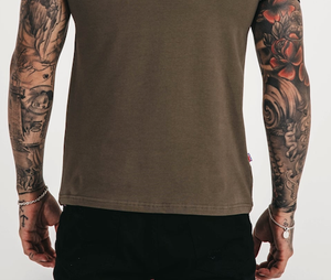 Venta al por mayor de fábrica logotipo personalizado absorbente de sudor transpirable Casual Fit manga corta cuello redondo hombres camiseta - Product Image 6