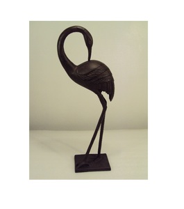 Grue en fonte d'aluminium d'excellente qualité pour décoration de jardin Sculpture Statue d'oiseau - Product Image 3