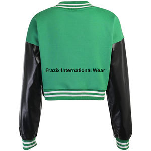 Veste de sport personnalisée pour femme, style Letterman, pour la course, le baseball, la gym et les activités de plein air, avec broderie tricotée, collection 2025 - Product Image 5