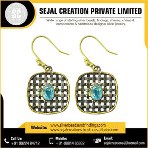 Suministro al por Mayor de Pendientes de Plata 925, Pendientes Elegantes a un Precio Accesible de la India, Pendientes de Botón de Oro, Joyería para Mujer, Lindos - Product Image 2