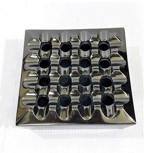 Cenicero plateado de aluminio mate para el hogar y la Bar, Cenicero personalizado de fábrica, portátil, niquelado de Metal, venta al por mayor - Product Image 5