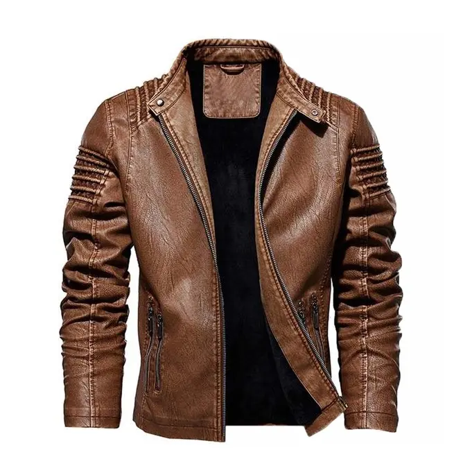 Fashion Designs Boys Classic Biker Jacket Motorcycle Pu Faux Leather Jacket For Men Blazer Slim Fit Leather jacket