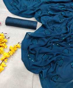 Ropa de fiesta bordada pesada, nueva colección, todos los tamaños y colores, tela de red bordada, ropa de mujer india, Sari confeccionado con ropa - Product Image 6