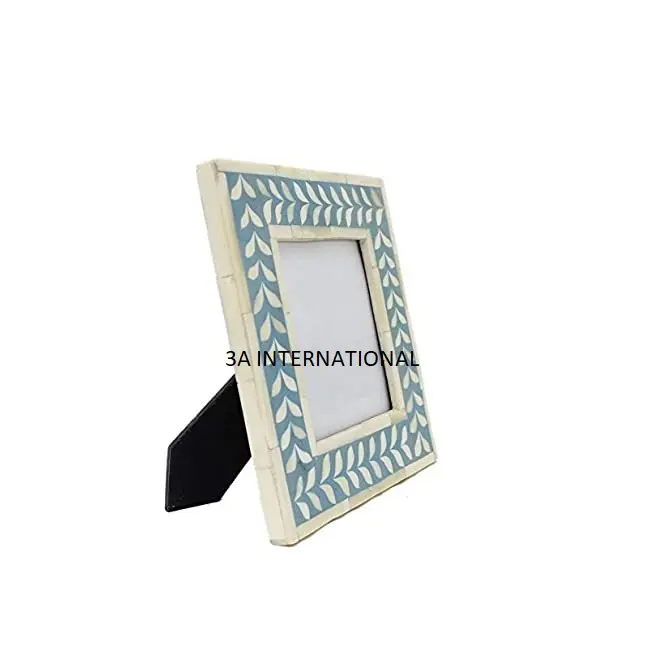 Marco de foto de hueso de borde de forma personalizada de diseñador moderno, portarretratos para electrodomésticos, marco de mesa lateral
