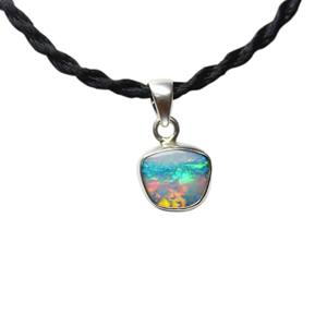 Piedra preciosa de ópalo australiano natural, colgante de plata de ley 925, fabricación hermosa de alta calidad - Product Image 2