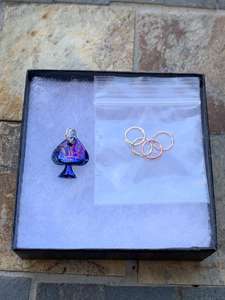 Collier/pendentif Timas Mokuti fait main Design géométrique personnalisable en acier avec laiton cuivre placage numéro bijoux à breloques - Product Image 4