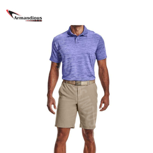 Polo informal de golf para hombre, camisetas cómodas con logotipo personalizado, ropa informal de patrón sólido de alta calidad - Product Image 3