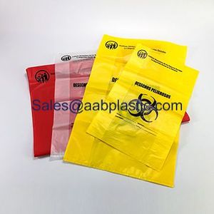 Sac autoclavable à risque biologique personnalisé sac poubelle sac à déchets PE-BD biodégradable - Product Image 3