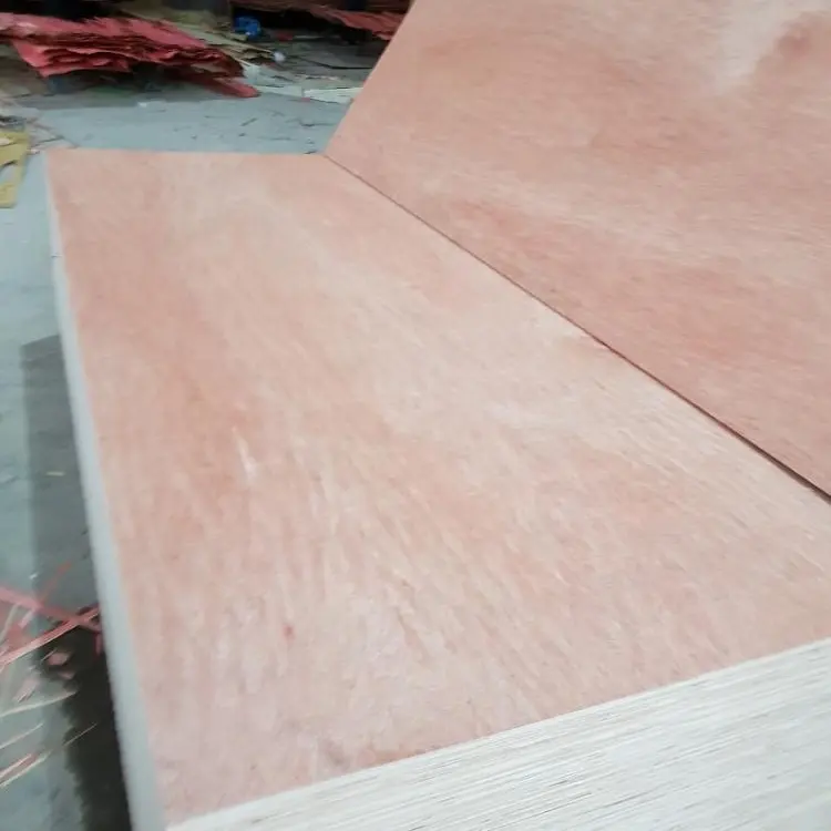 6-20mm thickness AA AB grade bintangor okume red face veneer all quantity order commercial plywood