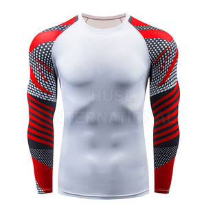Tela MMA de verano de secado rápido para hombre, con logotipo personalizado y protección solar, hecha de Spandex con impresión sublimada - Product Image 1