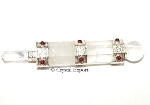 Baguettes de guérison en Quartz en cristal, 100 pièces, accessoire de guérison avec grenat - Product Image 2