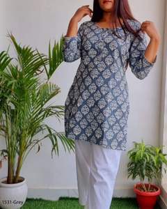 Ropa informal de algodón para mujer, traje corto de algodón con estampado de lámina, nuevo diseño, hecho a mano, a bajo precio - Product Image 6