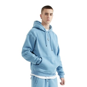 Custom plain hoodies unisex <b>thick</b> <b>fleece</b> pullover blank hoodies with your own logo - Product Image 3