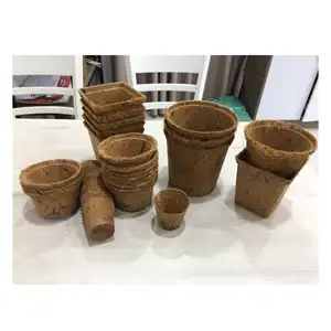 सस्ते कीमत कोको फाइबर पॉट/Biodegradable नारियल कॉयर बर्तन/उद्यान बर्तन