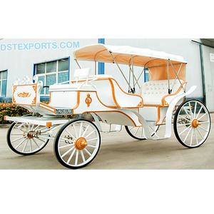 Carruaje de caballos victoriano australiano para boda Carruaje de caballos de boda victoriano Buggy Reino Unido Carruaje victoriano cubierto blanco - Product Image 2