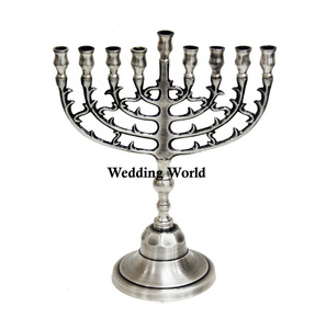 Bougeoir Menorah design personnalisé de qualité supérieure fait à la main bougeoir classique élégant en gros nouveau bougeoir fantaisie en métal - Product Image 4