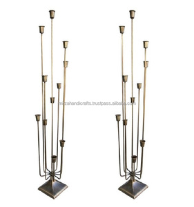 <b>Pillar</b> <b>Candle</b> Holder Set of 2 Wire Cage <b>Candle</b> Holder Set for Home Hotel Restaurant Office Weddings Decor Made of Good Metal - Product Image 6