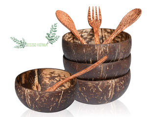 Wholesale 2025 Coconut Shell Bowl Natural Small Vietnam/ Coconut Shell Bowl for Candle With Engrave Laser Logo Export by Eco2go - Product Image 3