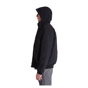 Chaqueta bomber impermeable acolchada para hombre con Forro cálido y cuello redondo acanalado - Product Image 5