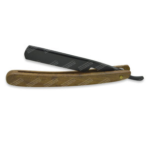 Manche en bois Chic Droit Barber Bord Acier kit de Rasage Couteau - Product Image 1