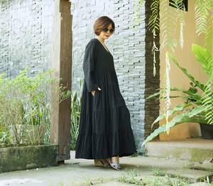Vestido largo de cintura con escote en O negro de alta calidad para mujer, vestido suelto de estilo bohemio dulce Abaya, vestido tejido hasta el suelo con cintura Natural - Product Image 2