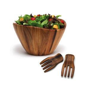 Bol et cuillère en bois de haute qualité pour salade ou fruits par artisanat pour taille personnalisée et artisanat naturel - Product Image 5