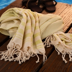 Toalla profesional Fouta de algodón de alta calidad, toalla turca Hammam, tela reciclada súper absorbente de agua, logotipo, precio de fábrica - Product Image 5