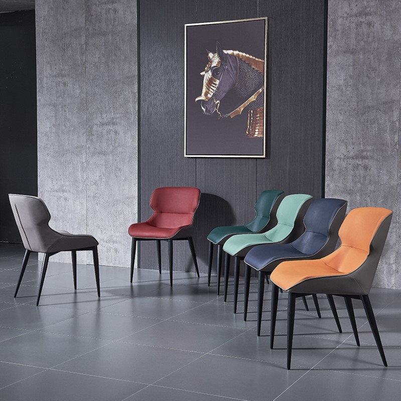 Стул обеденный из натуральной кожи