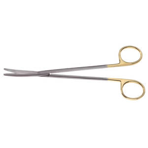 Gold Color Scissors Delicate Metzenbaum Onyx Scissors 7'' (18cm), Curved - Product Image 5