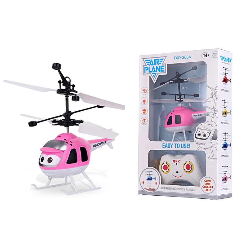 आउटडोर मिनी प्रेरण विमान विमान उड़ान हेलीकाप्टर कार्टून रिमोट कंट्रोल मज़ा खेल बच्चों के परिवार के लिए खिलौने और वर्तमान