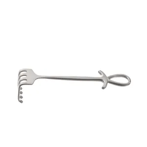 Retractor de Israel de alta calidad con mango en T, 4 puntas, dedo, mango de anillo, instrumentos ortopédicos quirúrgicos de acero inoxidable, aprobado por la CE