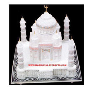 Statue en marbre blanc antique du Taj Mahal, modèle excellent - Product Image 1