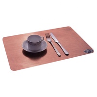 RNPT brushed set of 12 colors PVC Restaurant Table Mats Placemat TD114 vinyl placemats wholesale