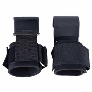 Ganchos de levantamiento de pesas, correas de muñeca con ganchos de acero, EE. UU. - Product Image 1