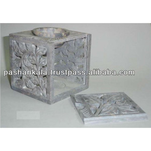 Quemador de aceite con fragancia aromática, piedra de jabón para tallado a mano - Product Image 1